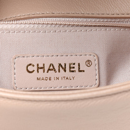 Chanel Caviar Quilted Small Studded Flap Beige 6 of 9