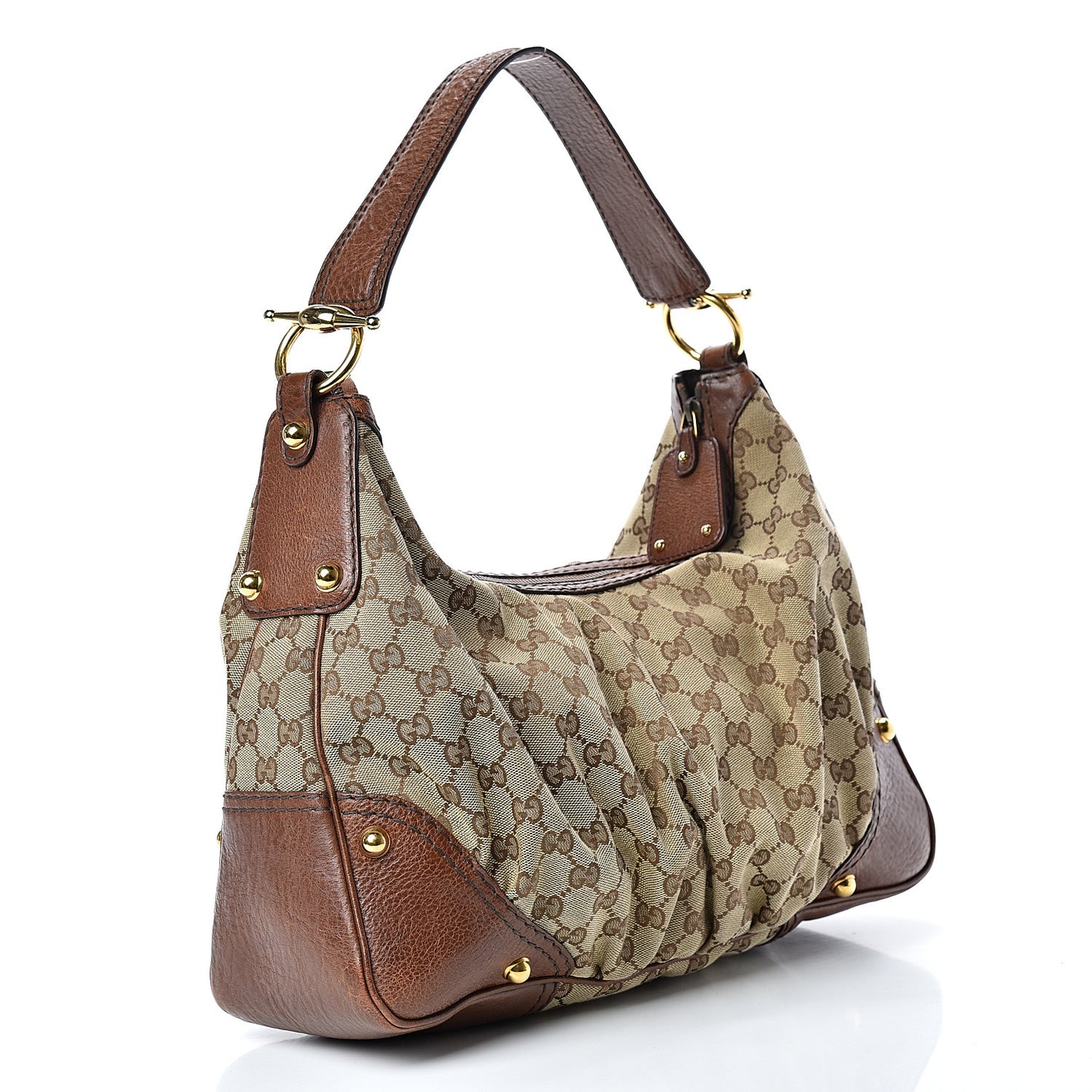 Monogram Medium Jockey Hobo Brown