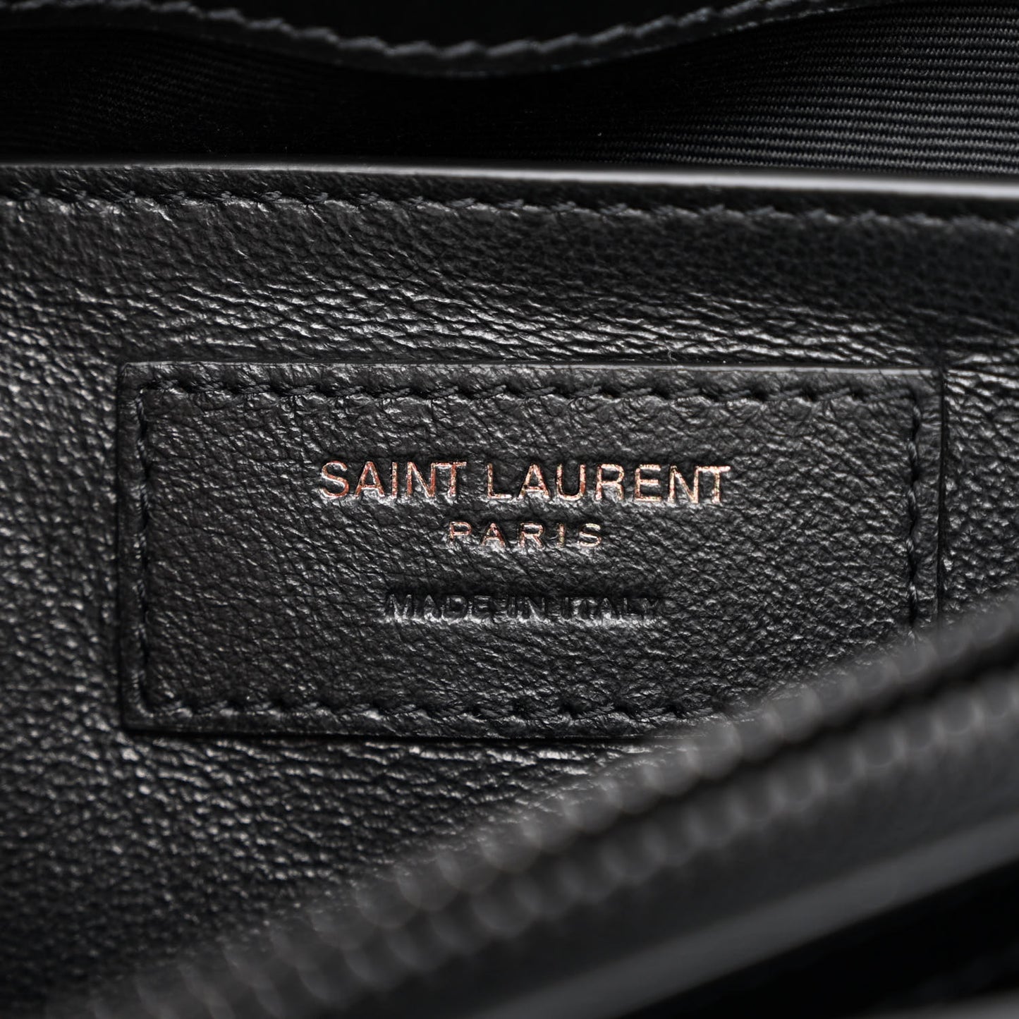 Calfskin Y Quilted Monogram Monochrome Small Loulou Chain Satchel Black