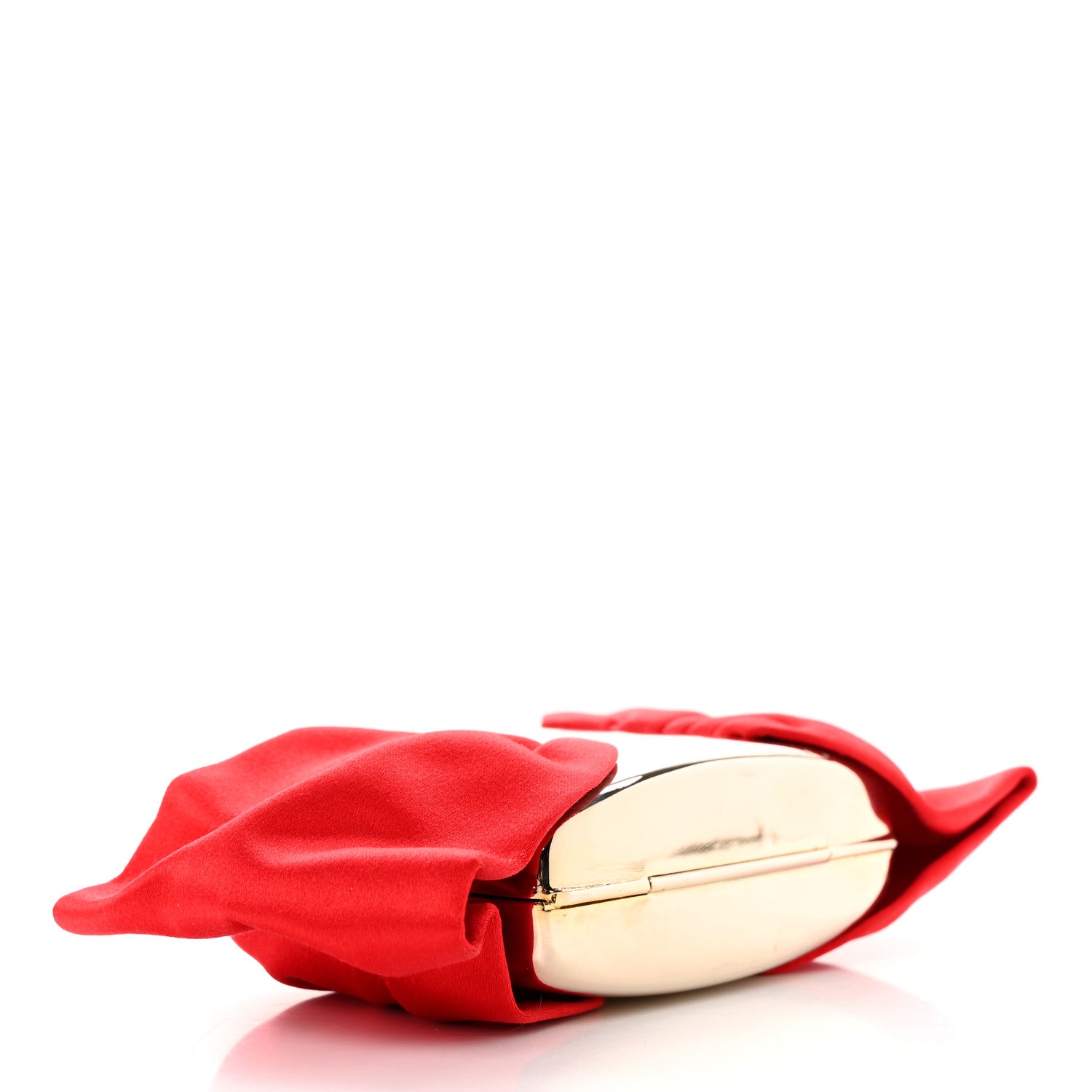 Salvatore Ferragamo Satin Bow Clutch Red 4 of 8