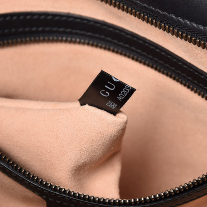 Gucci Calfskin Matelasse GucciGhost Medium GG Marmont Chain Shoulder Bag Black New Acquamarine 9 of 10