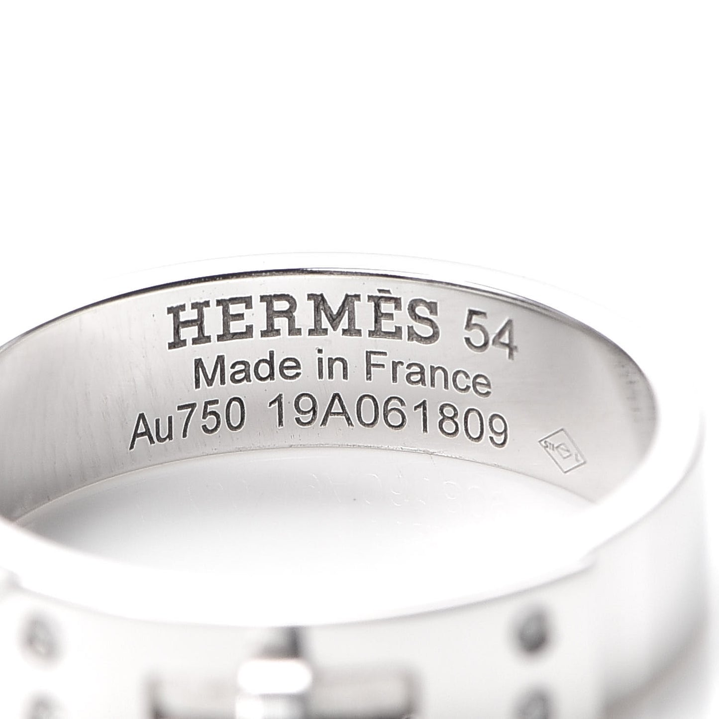 18K White Gold Diamond PM Kelly Ring 54 6.75