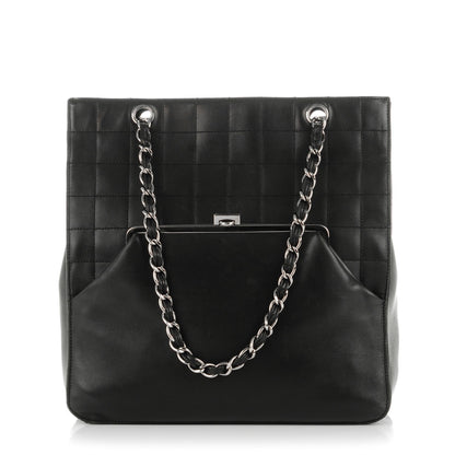 Chanel Lambskin Square Stitched Tote Black 1 of 9