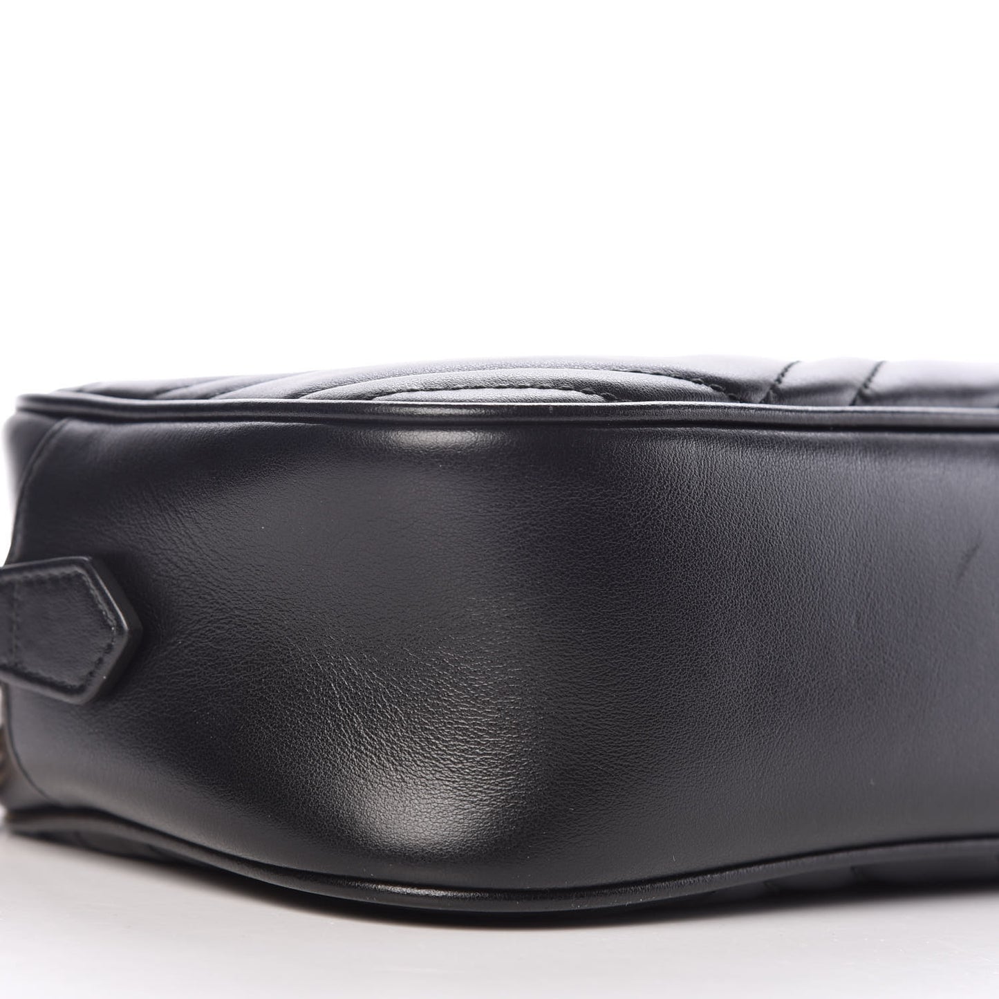 Calfskin Matelasse Small GG Marmont Chain Shoulder Bag Black