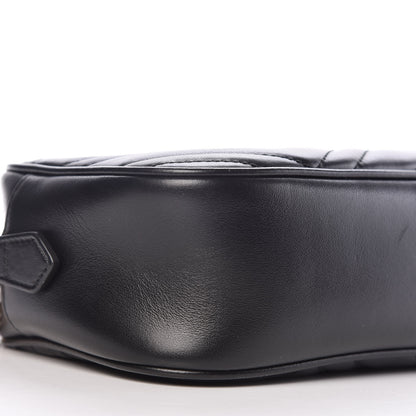 Gucci Calfskin Matelasse Small GG Marmont Chain Shoulder Bag Black 8 of 9