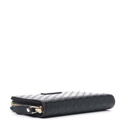 Gucci Soft Microguccissima Zip Around Organizer Wallet Black 3 of 5