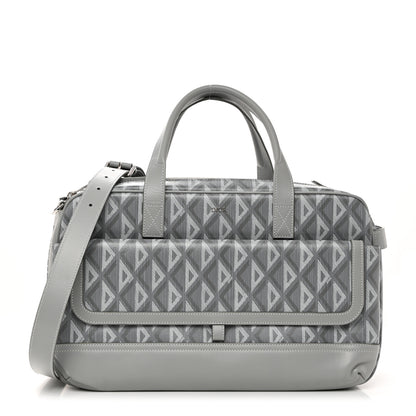 Christian Dior CD Diamond Canvas Calfskin Hit The Road Pet Carrier Gray 1 of 10