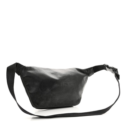 Balenciaga Smooth Calfskin Logo Large Everyday Beltpack Black White 2 of 15