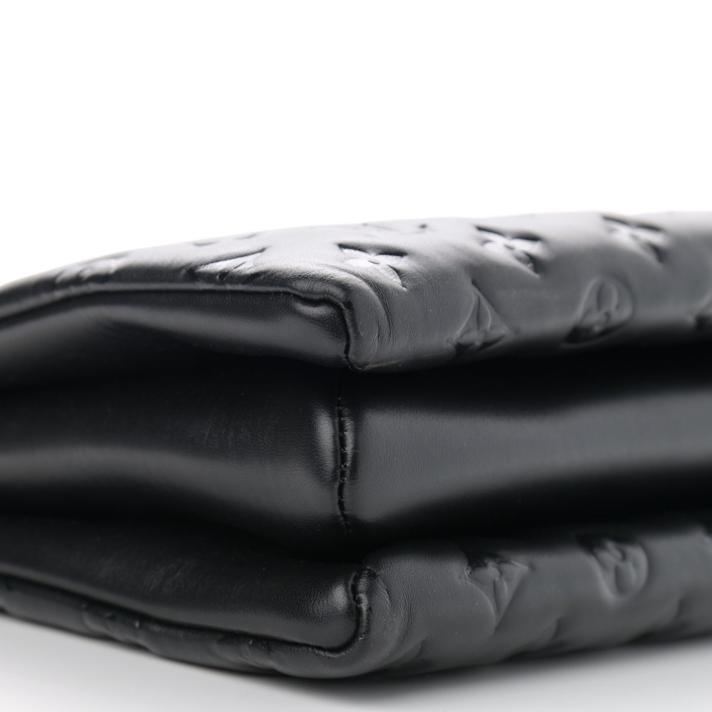 Lambskin Embossed Monogram Coussin PM Black