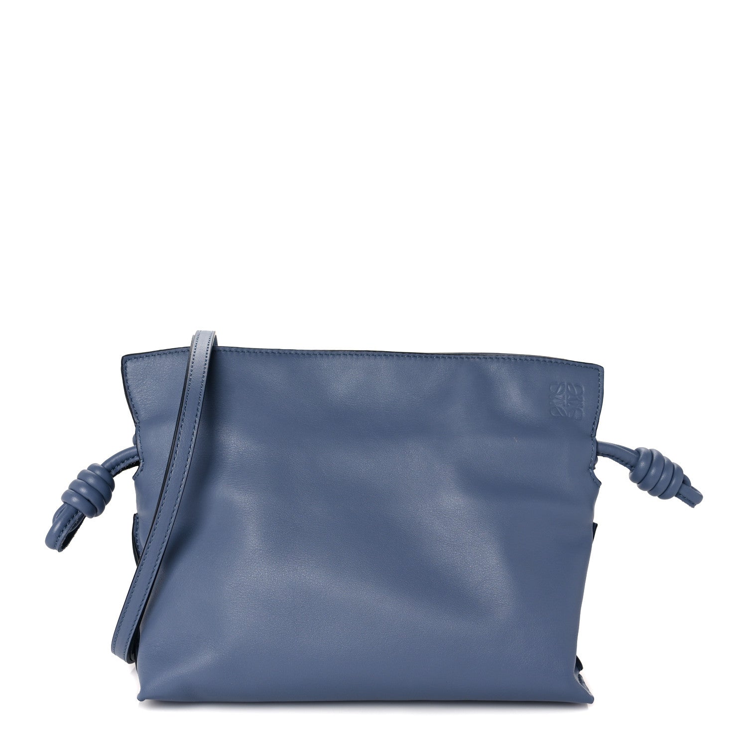 Loewe Calfskin Mini Flamenco Knot Bag Indigo Tan 1 of 11