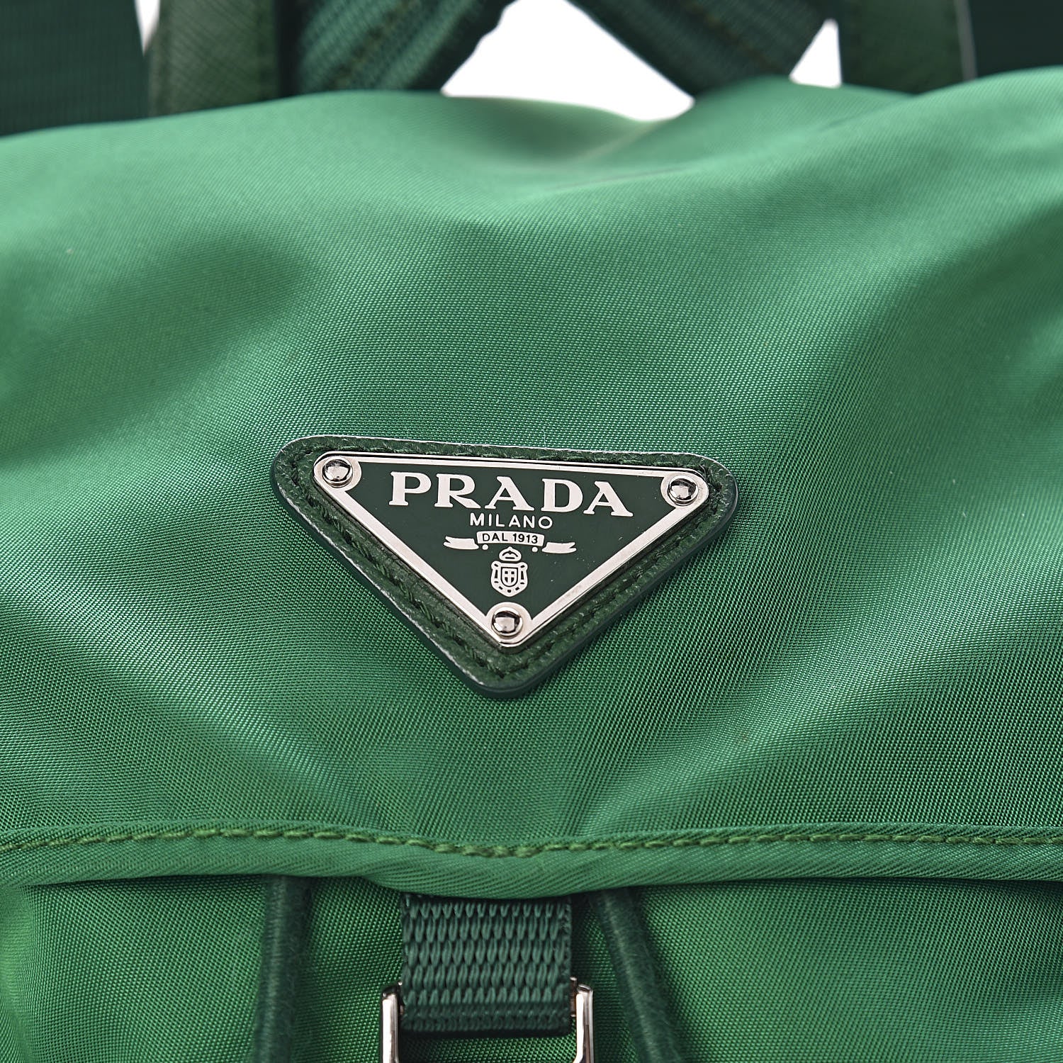 Prada Tessuto Nylon Vela Saffiano Mini Single Snap Buckle Backpack Oleandro 8 of 10