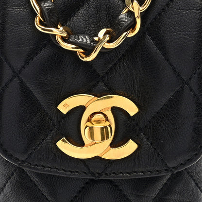 Chanel Lambskin Quilted Phone Holder Black 7 of 9