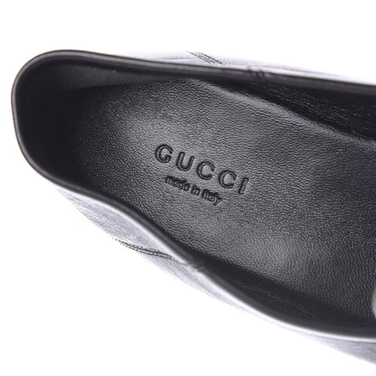 Gucci Lambskin Womens Brixton Horsebit Loafers 37 Black 8 of 11