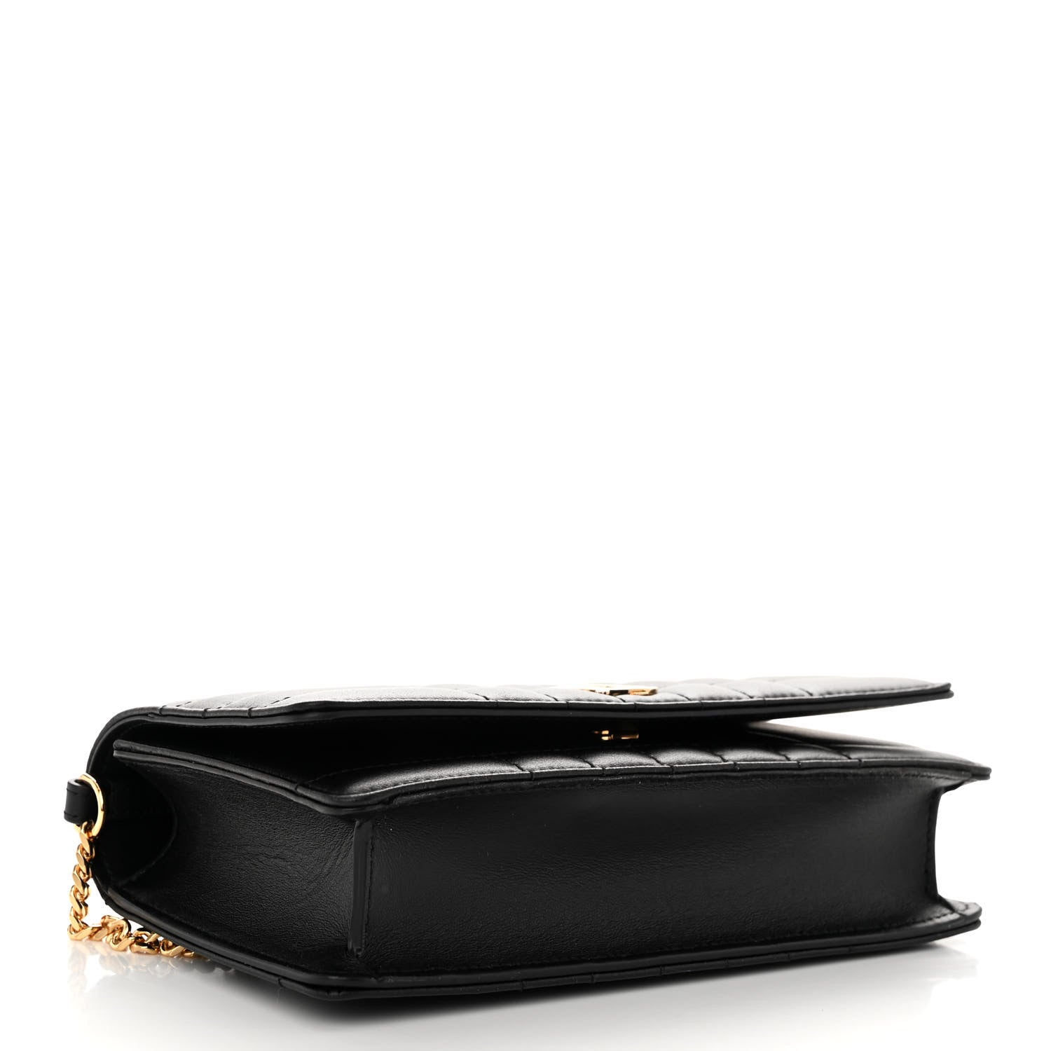 Burberry Lambskin Quilted Lola Clutch On Chain Black 4 of 10