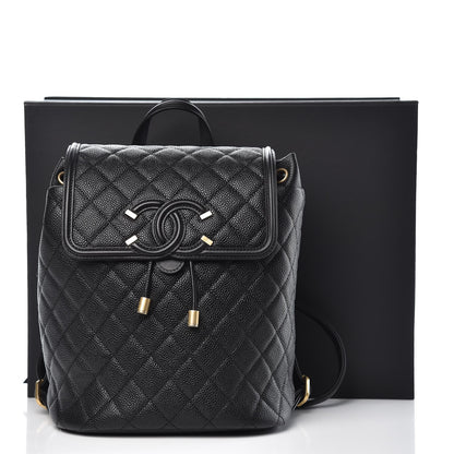 Chanel Caviar Quilted Filigree Backpack Black 8 of 8
