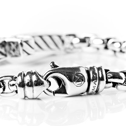 David Yurman Sterling Silver Black Diamond Cross Bracelet 4 of 4