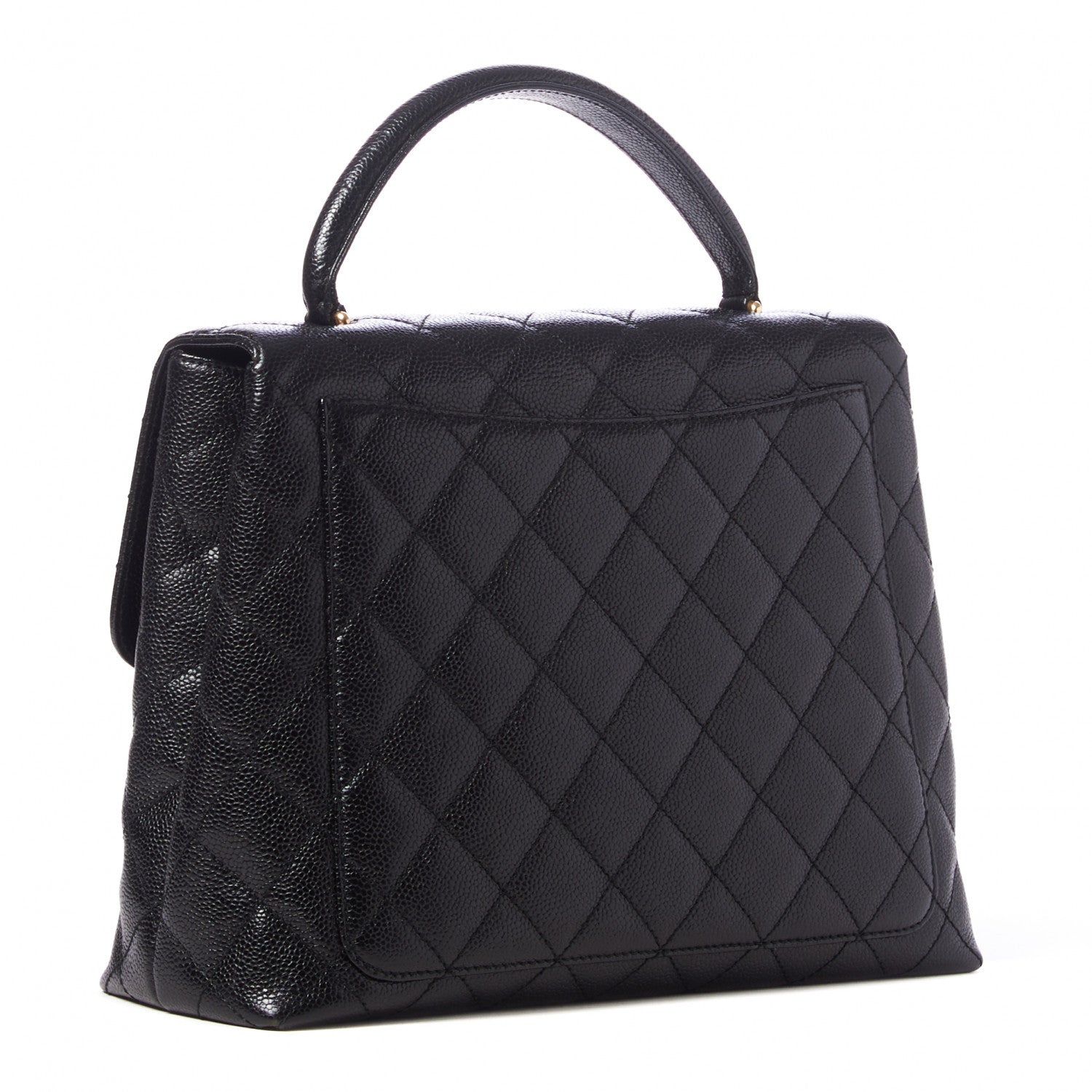 Chanel Caviar Quilted Jumbo Kelly Flap Black 2 of 9