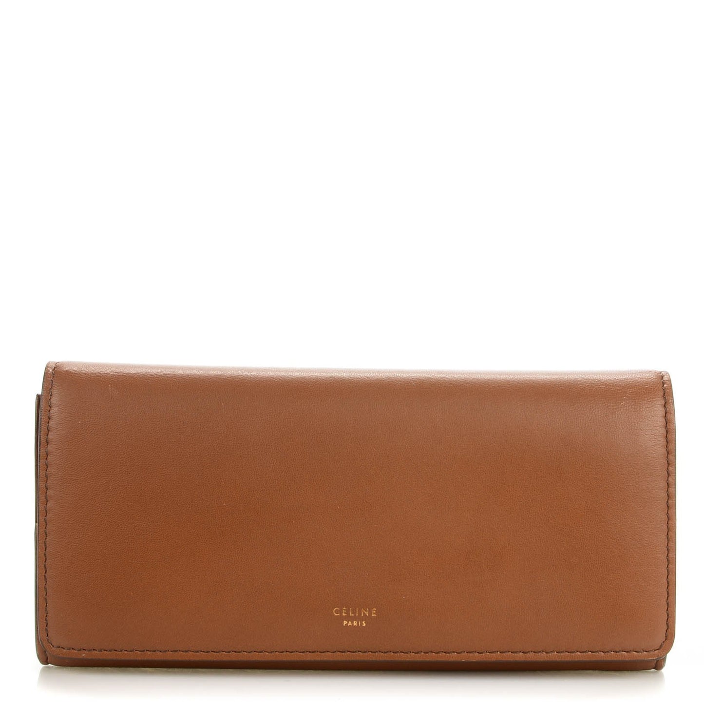 Lambskin Large Flap Wallet Tan