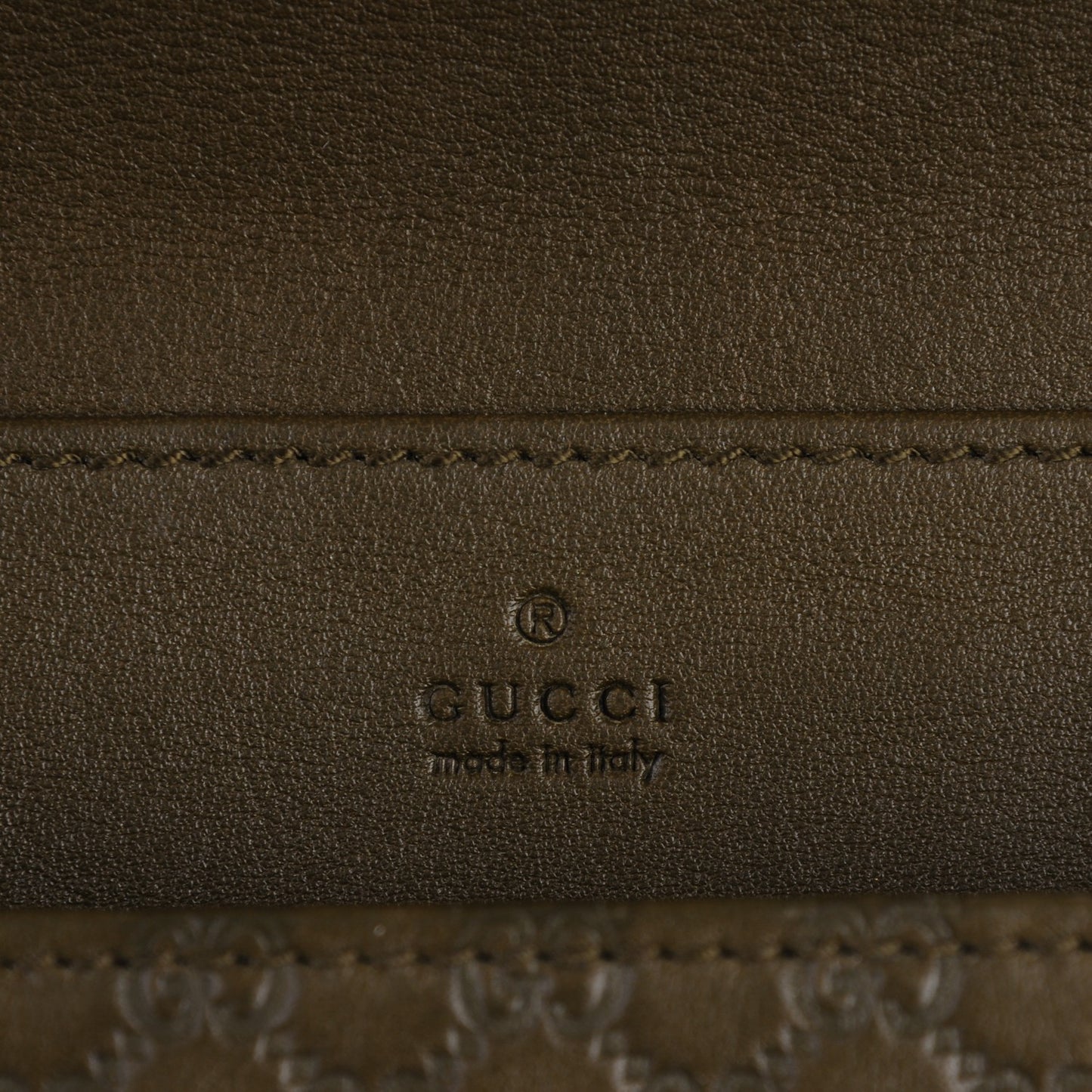 Microguccissima Travel Document Case Olive