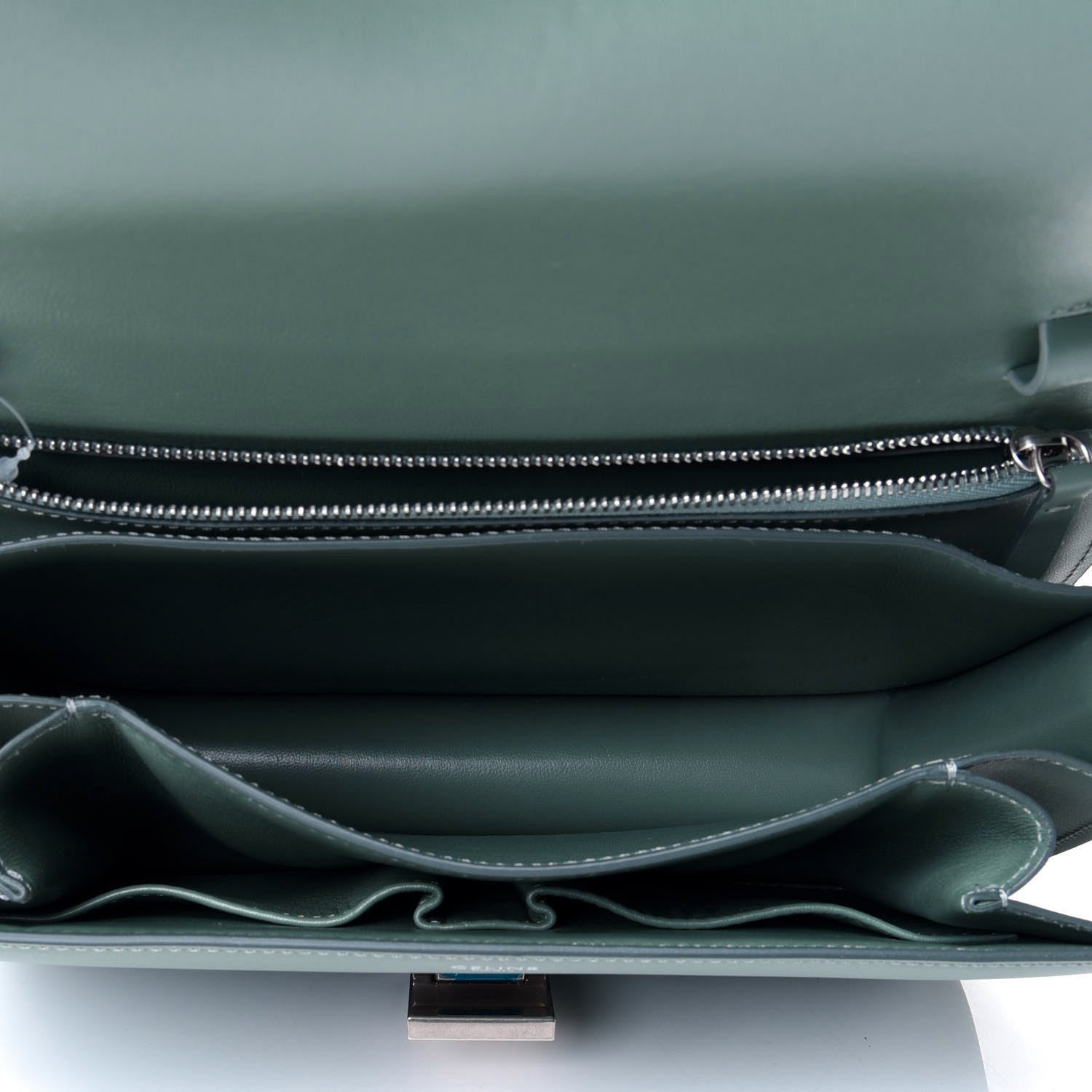 Celine Box Calfskin Classic Box Medium Flap Bag Jade 4 of 5