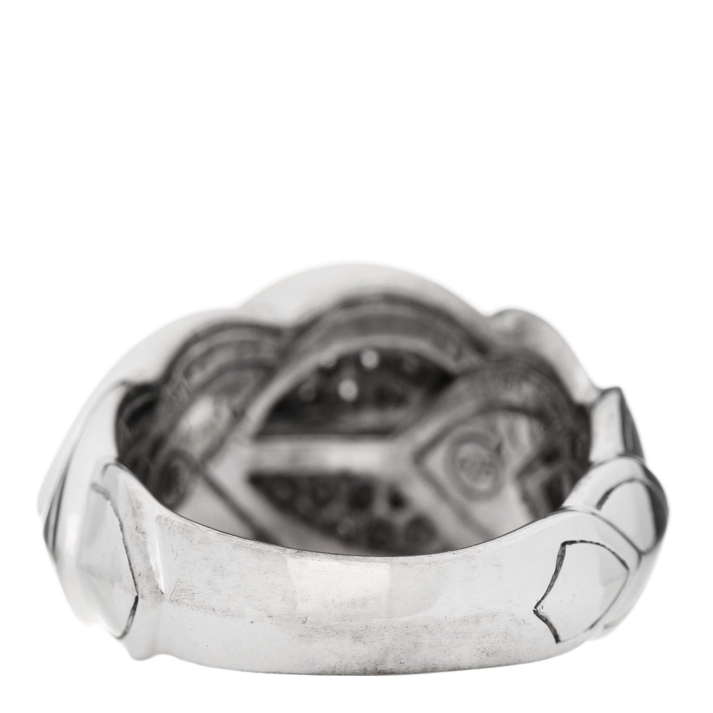 Sterling Silver Diamond Legends Naga Dragon Scale Ring 54 7