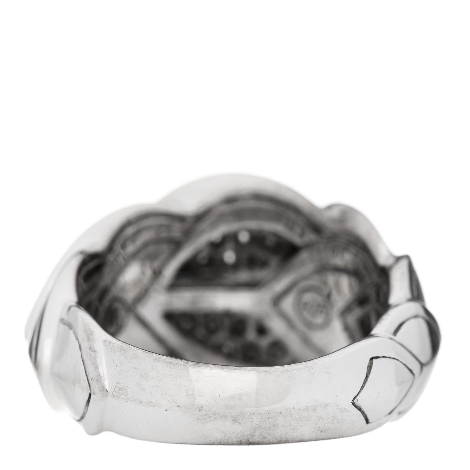 John Hardy Sterling Silver Diamond Legends Naga Dragon Scale Ring 54 7 4 of 8