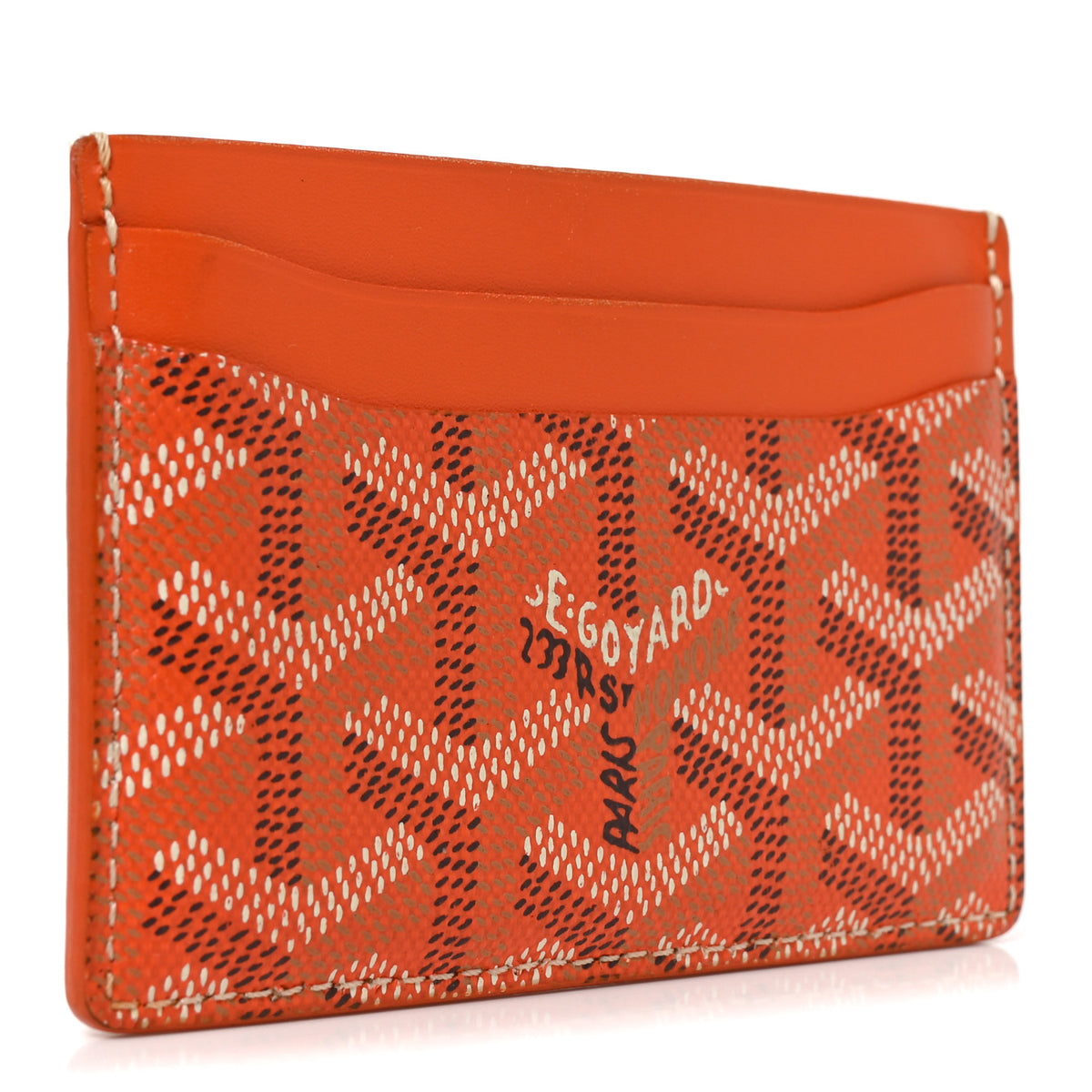 Goyardine Saint Sulpice Card Holder Orange