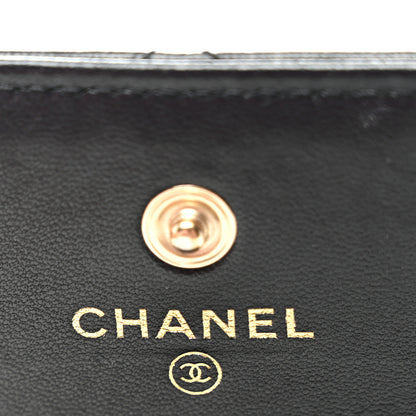 Chanel Lambskin Quilted My Chanel Lady Card Holder On Chain Black 6 of 10