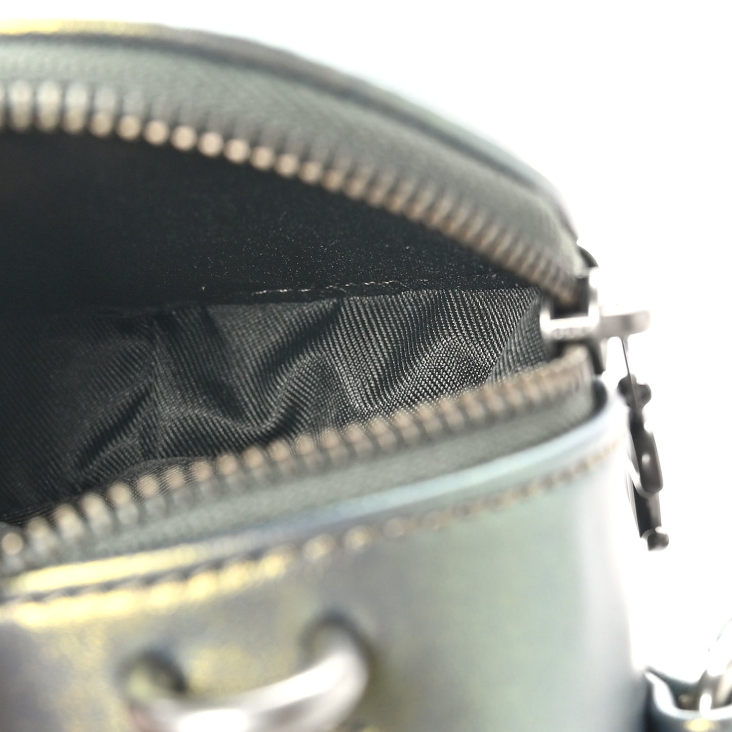 Metallic Vegan Leather Small Duffle Acid