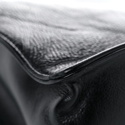 Chanel Shiny Aged Calfskin North South Shopping Bag Black 6 of 15