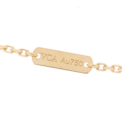 Van Cleef & Arpels 18K Yellow Gold Guilloché Vintage Alhambra Pendant Necklace 5 of 5