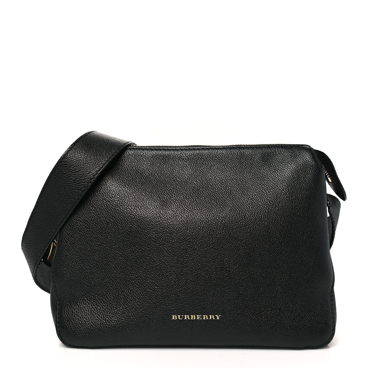 Soft Grain Calfskin House Check Small Helmsley Crossbody Black