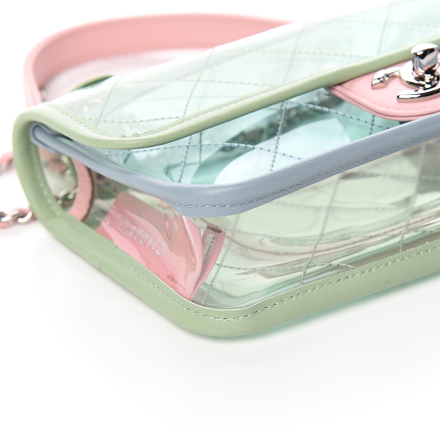 Chanel Lambskin PVC Quilted Mini Coco Splash Flap Blue Green 7 of 9