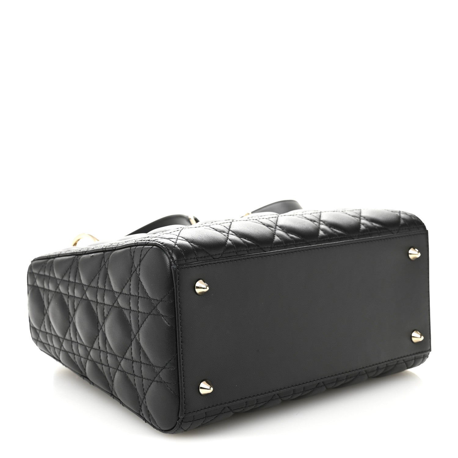 Christian Dior Lambskin Cannage Medium Lady Dior Black 6 of 21