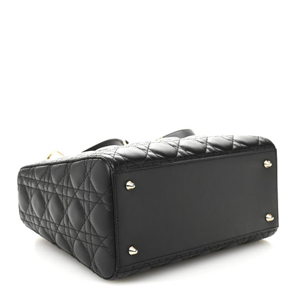Christian Dior Lambskin Cannage Medium Lady Dior Black 6 of 21