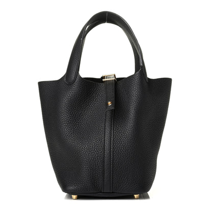 Hermes Taurillon Clemence Picotin Lock 18 PM Black 1 of 5