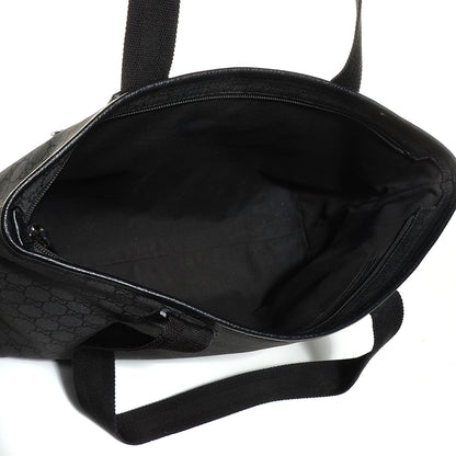 Gucci Nylon Calfskin Large Tote Black 5 of 7