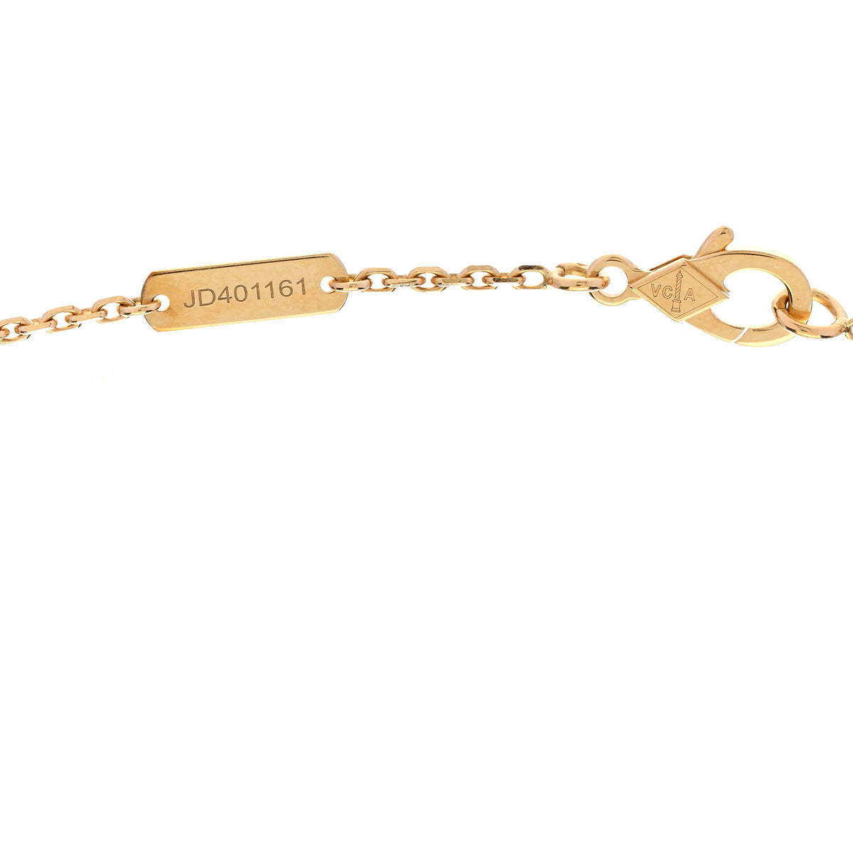 Van Cleef & Arpels 18K Yellow Gold Mother of Pearl Vintage Alhambra Pendant Necklace 4 of 6