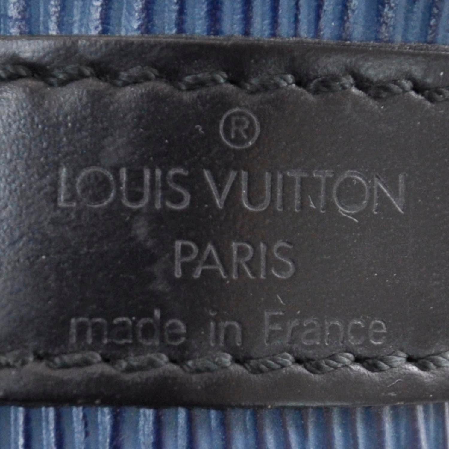 Louis Vuitton Epi Petit Noe Blue Black 6 of 8