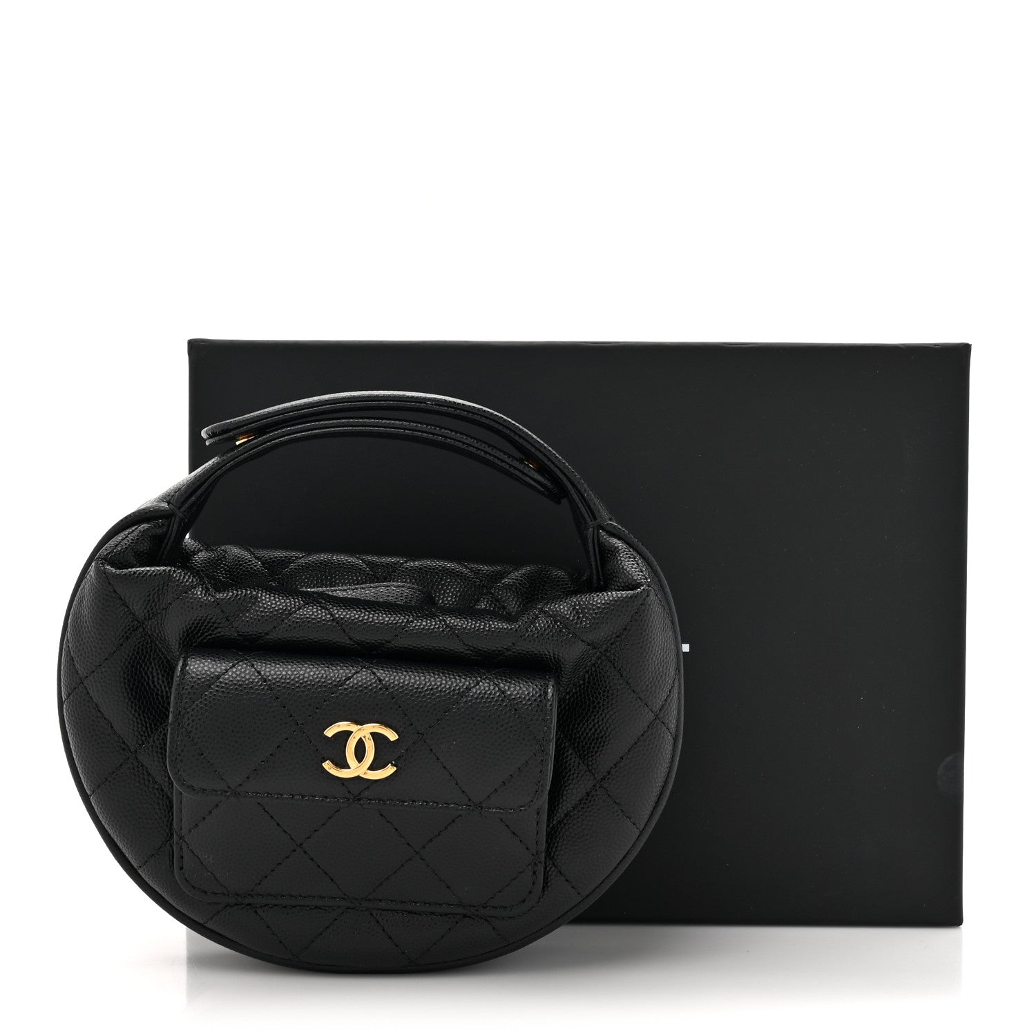 Chanel Caviar Quilted Polly Pocket Pouch Hobo Black 11 of 11