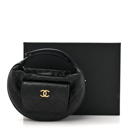 Chanel Caviar Quilted Polly Pocket Pouch Hobo Black 11 of 11