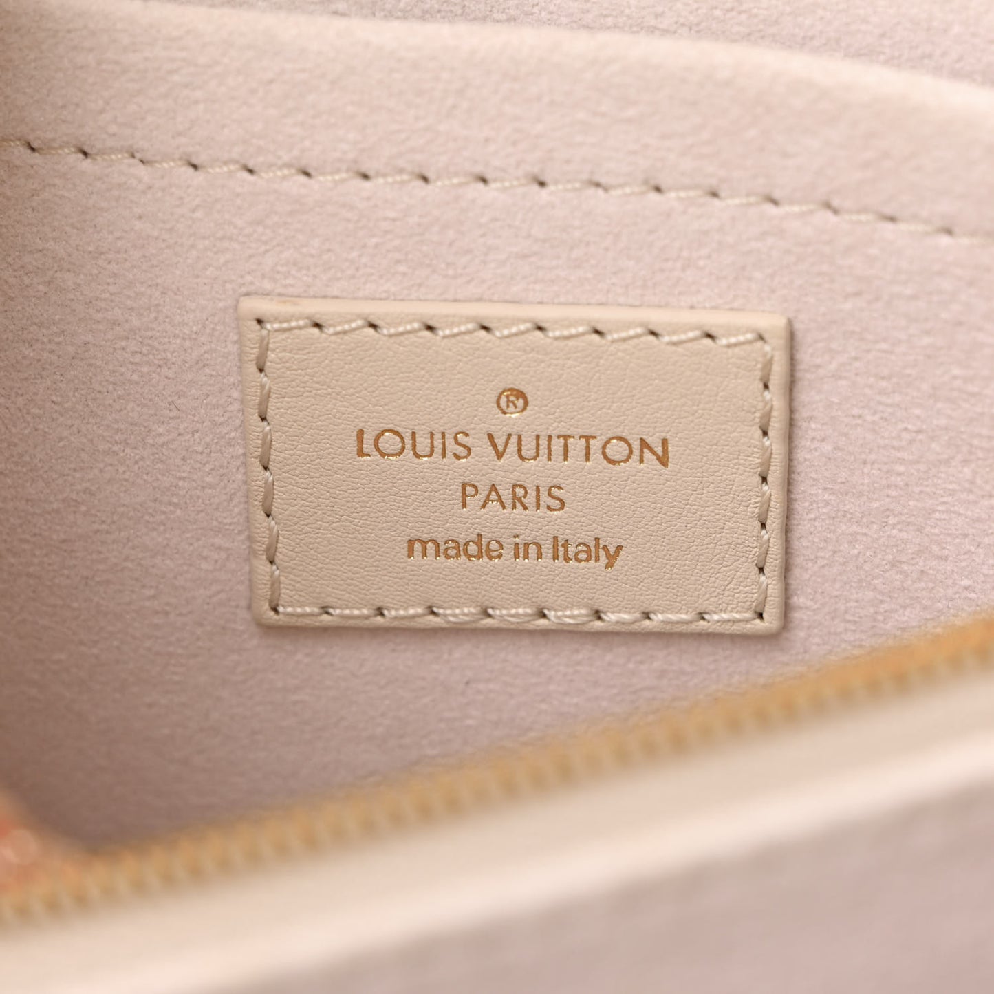 Calfskin LV New Wave Chain Bag Ivory
