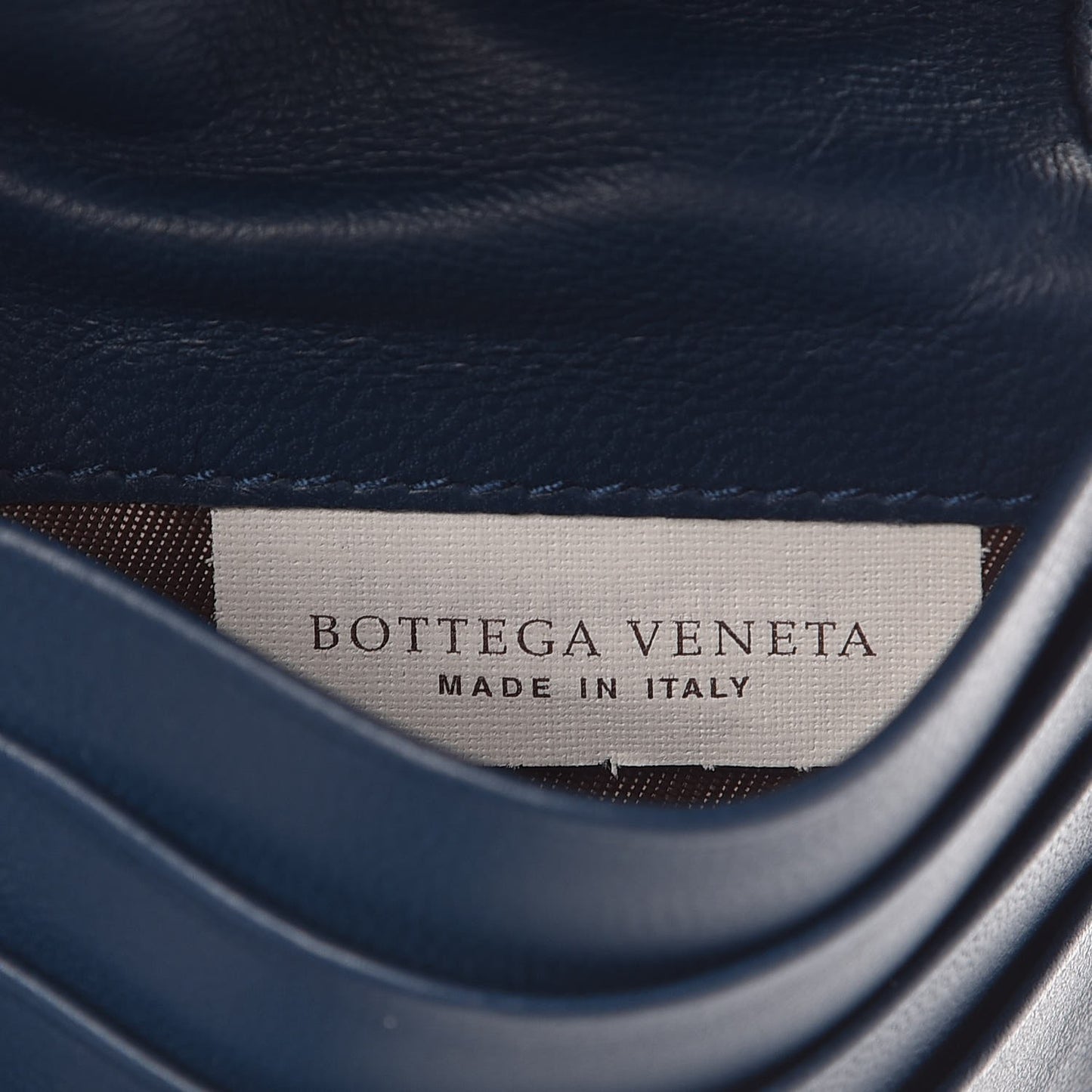 Nappa Intrecciato French Flap Wallet Baltic Blue