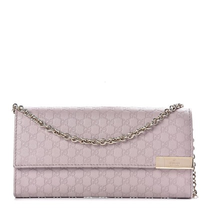 Gucci Soft Microguccissima Dice Chain Wallet Mauve 1 of 11