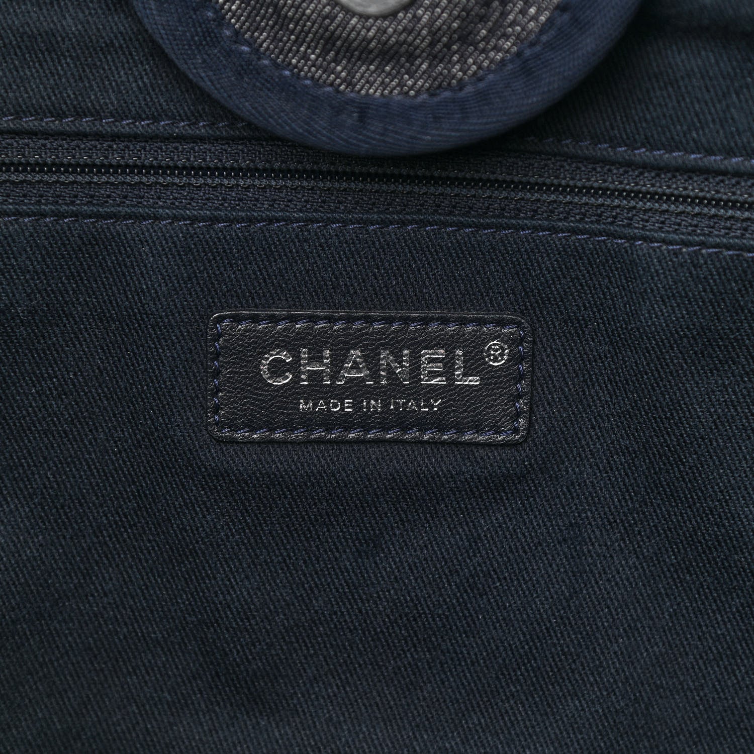 Chanel Denim Medium Deauville Tote Dark Blue 6 of 11