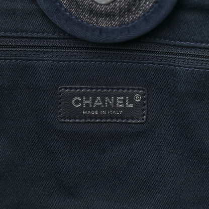 Chanel Denim Medium Deauville Tote Dark Blue 6 of 11