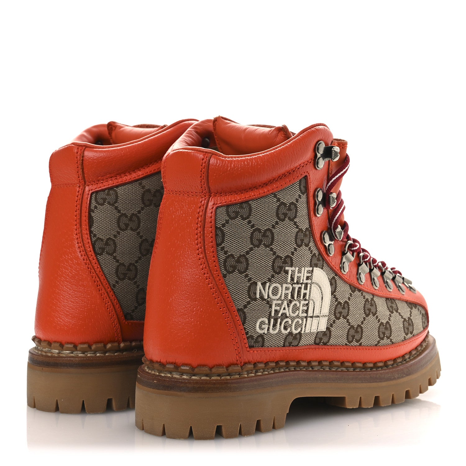 Gucci X THE NORTH FACE Monogram Textured Calfskin Hiking Ankle
