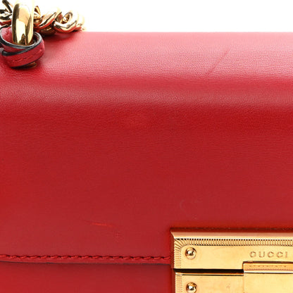 Gucci Calfskin Small Padlock Shoulder Bag Hibiscus Red 13 of 13