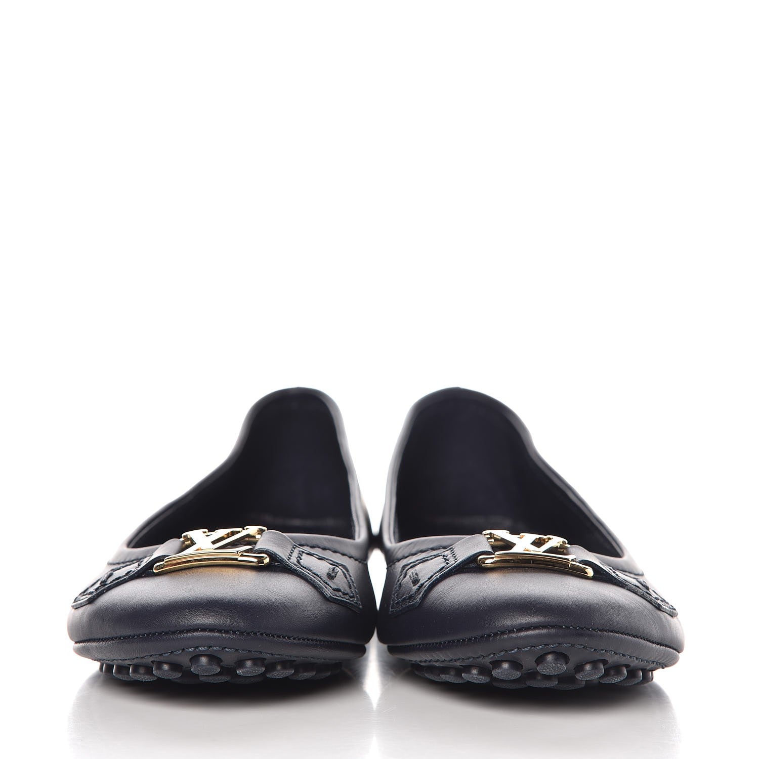 Louis Vuitton Calfskin Oxford Ballerina Flats 39 Navy 2 of 7