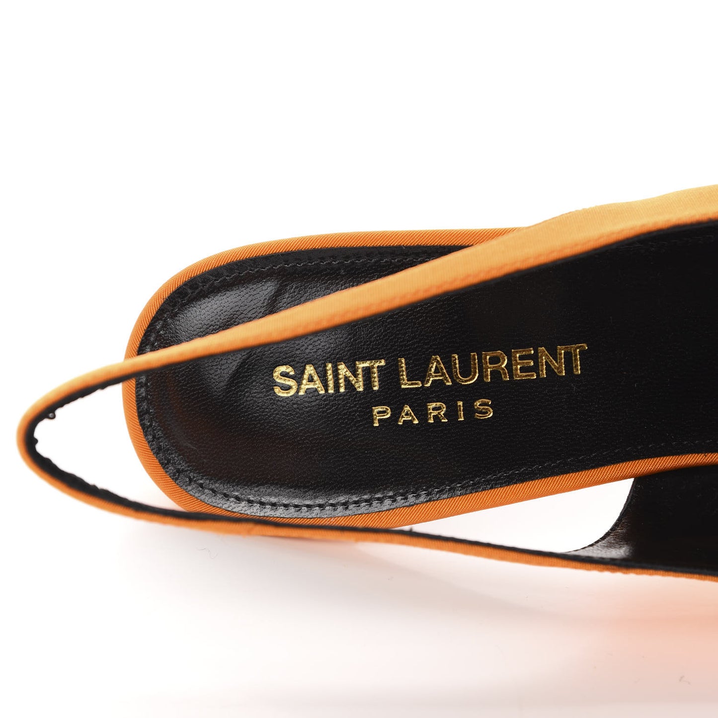 Satin Kiki Slingback Pumps 38 Orange